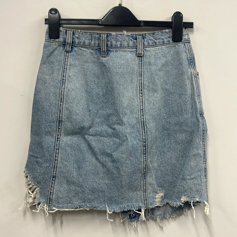 Free People we the free Parker Denim Wrap Skirt Mini Skirt Surf's Up 26